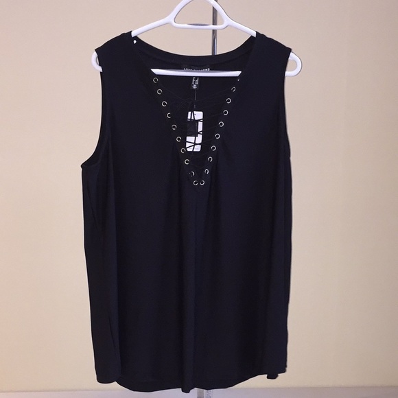 Love & Legend Black Sleeveless Top Plus Size 2X - Picture 1 of 8